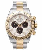 Réplique Rolex Daytona en acier et cadran Or Ivoire 116523 IBKA