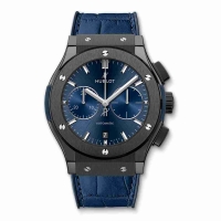 Copie Montre Hublot Classic Fusion Ceramic Blue Chronograph 45mm 521.CM.7170.LR