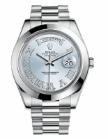 Réplique Rolex Day Date II President Platinum Ice bleu cadran 218206 IBLD 218206 IBLDRP