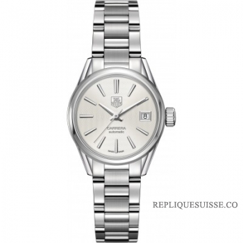 TAG Heuer Réplique Carrera blanc Dial Automatique Dame Montre WAR2416.BA0776