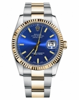 Réplique Rolex Datejust 36mm acier et or bleu Dial 116233 BLSO