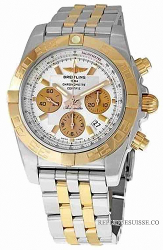 Breitling Chronomat B01 Silver Dial Automatique Hommes CB01 Montre Réplique