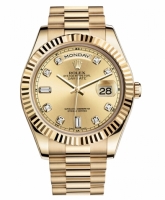 Réplique Rolex Day Date II President jaune or Chamapgne cadran 218238 CHD 218238 CHDP