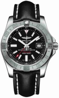 Breitling Avenger II GMT cuir Strap Deployant Buckle Montre Réplique