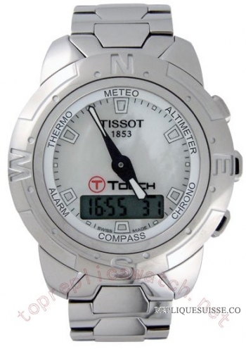 Tissot T-Touch Titanium Mother-of-Pearl Hommes T33.7.688.81 Montre Réplique