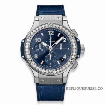 Copie Montre Hublot Big Bang Acier Diamants Bleus 41mm 341.SX.7170.LR.1204