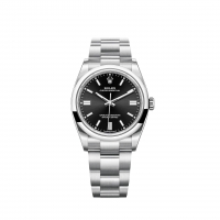 Rolex Oyster Perpetual 36 Bracelet Oyster cadran noir brillant