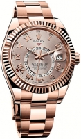 Rolex Sky-Dweller Everose Or Sundust Dial 326935 Montre Réplique