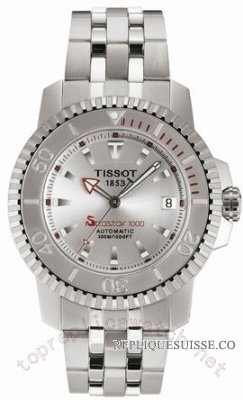 Tissot Diver Seastar acier Silver Automatique Hommes T19.1.583 Montre Réplique