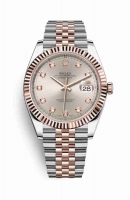 Copie Montre Rolex Datejust 41 Everose Roles ou Oystersteel 18 ct Everose or 126331 Sundust set diamants Cadran m126331-0008