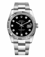 Réplique Rolex Datejust 36mm acier cadran noir bracelet Oyster 116234 BKDO