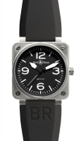 Bell & Ross BR 01-92 STEEL noir Automatique 46mm des hommes Montre Réplique