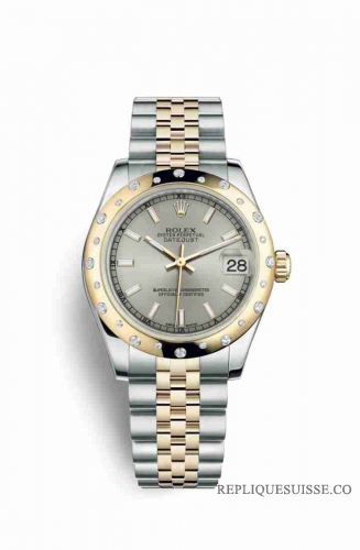 Copie Montre Rolex Datejust 31 Jaune Rolesor Oystersteel or jaune 18 ct 178343 Argent Cadran m178343-0028