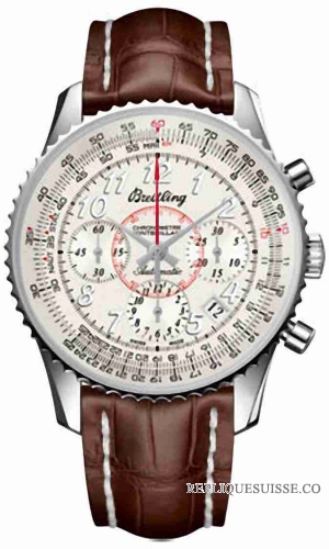 Breitling Montbrillant 01 Inoxydable acier Croco-brun-Depl Montre Réplique