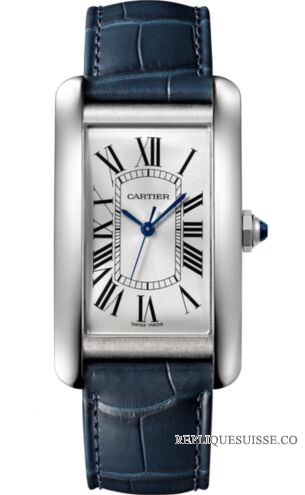 Cartier Tank Americaine Automatique Cadran Argent Homme WSTA0018 Montres Copie