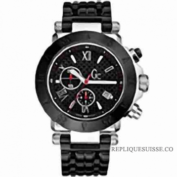 Guess GC Collection Gents noir Coated Inoxydable acier 46500G1 Montre Réplique