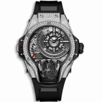 Copie Montre Hublot MP-09 Tourbillon Bi-Axe Titane Pave; 909.NX.1120.RX.1704