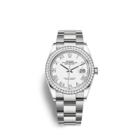 Rolex Datejust 36 Oystersteel or blanc 18 ct M126284RBR-0018 cadran blanc