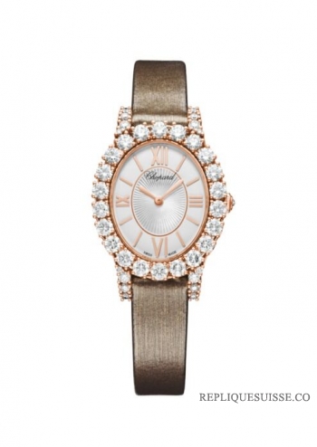 Réplique Chopard L\'Heure Du Diamant Main Wind Cadran Blanc Unisexe