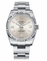 Réplique Rolex Air-King Blanc or Fluted Bezel argent cadran 114234 SPIO M 114234 SPIO