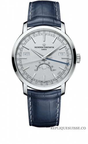 Copie Montre Vacheron Constantin Traditionnelle calendrier complet Collection Excellence Platine Reference 4010T/000P-B345