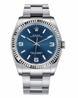 Rolex Oyster Perpetual No Date Acier inoxydable Bleu cadran 116034 BLAIO