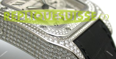 Cartier Santos 100 XL Diamants Or Chronographe WM500651 Montre Réplique - Cliquez sur l'image pour la fermer