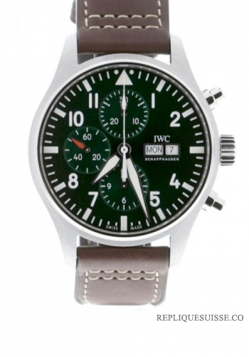 Réplique IWC Pilot\'s Chronographe Racing Green Limited Edition IW377726