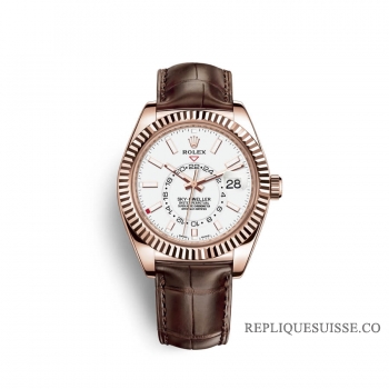 Rolex Sky-Dweller or Everose 18 ct M326135-0006 cadran blanc