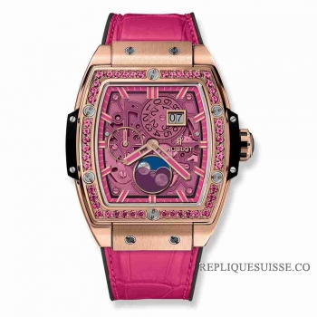 Copie Montre Hublot Spirit Of Big Bang Moonphase Roi Or Rose 42mm 647.OX.7381.LR.1233