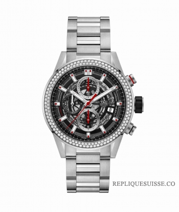 Copie Montre TAG HEUER CARRERA Calibre HEUER 01 CAR201P.BA0766