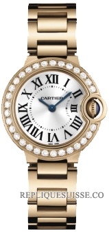 Cartier Ballon Bleu Diamants Or Dames WE9002Z3 Montre Réplique