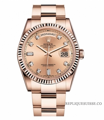 Rolex Day Date Rose Or Rose champagne cadran 118235 CHDO