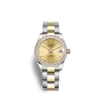 Rolex Datejust 31 Oystersteel or jaune 18 ct M278383RBR-0013 Cadran couleur champagne