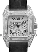 Cartier Santos 100 XL Chronographe Diamant WM500651 Montre Réplique