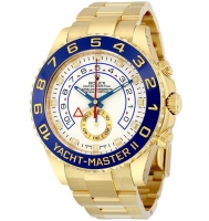 Réplique Rolex Yacht-Master II cadran blanc en or jaune 18 carats Rolex Oyster 116688WAO