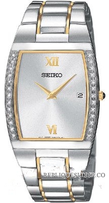 Seiko Diamant Two-tone acier Hommes SKP321 Montre Réplique