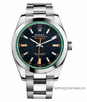 Réplique Rolex Milgauss Inox Cadran Bleu 116400 VBKO