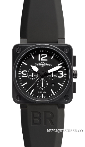 Bell & Ross BR 01-94 CARBON Chronographe 46mm des hommes Montre Réplique