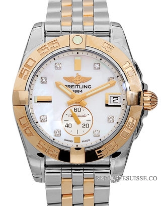 Breitling Galactic C3733012 / A725 / 376C Femmes 36 mm Acier et Or Rose Automatique