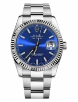 Réplique Rolex Datejust en acier de 36mm cadran bleu bracelet Oyster 116234 BLSO
