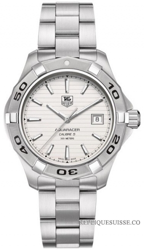 TAG Heuer Aquaracer Calibre 5 Cadran argente Hommes WAP2011.BA0830