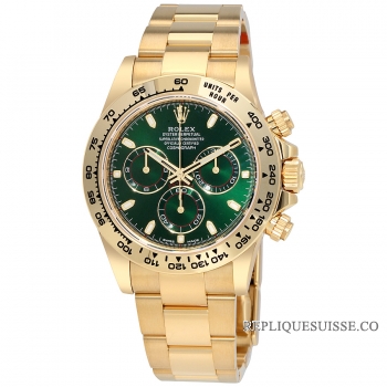 Réplique Rolex Cosmograph Daytona 116508 noir Nacre Montre de Or jaune de 18K