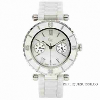 GUESS Diver Chic Blanc Ceramic Dames G35003L1 Montre Réplique