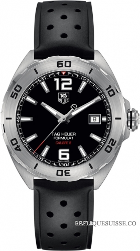 TAG Heuer Réplique Formula 1 Automatique Noir Dial Noir Rubber WAZ2113FT8023