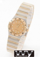 Omega Constellation Two Tone Diamant Champagne Dial Dames Montre Réplique