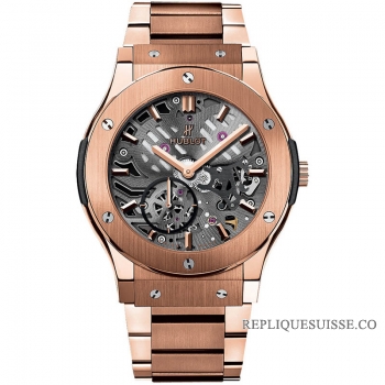 Hublot Classic Fusion Classico Ultra-thin Skeleton King gold 545.OX.0180.OX