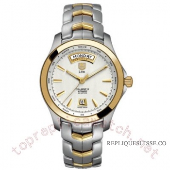 TAG Heuer Link Calibre 5 Automatique Day-Date Two Tone WJF20 Montre Réplique