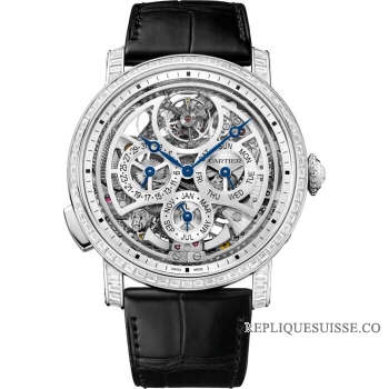 Réplique Cartier Rotonde de Cartier Grande Complication Skeleton HPI00939 Platine