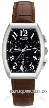 Tissot Porto Chrono acier brun Hommes T66.1.617.52 Montre Réplique